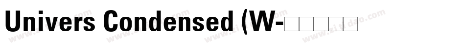 Univers Condensed (W字体转换